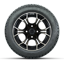 GTW® Spyder Matte Black/Bronze 12 in Wheels with 215/40-12 Excel Classic Street Tires – Full Set