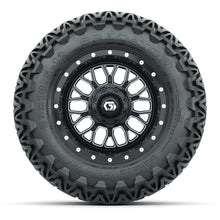 Set of (4) 12 in GTW® Helix Machined & Black Wheels with 23x10.5-12 Predator All-Terrain Tires