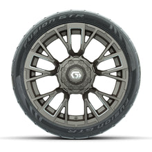 GTW® Vandal Satin Bronze/Machined 14 in Wheels with 205/40-R14 Fusion GTR Steel Belted Street Tires – Full Set