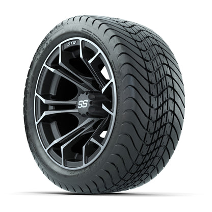Set of (4) 12 in GTW Spyder Wheels with 215/35-12 GTW Mamba Street Tires
