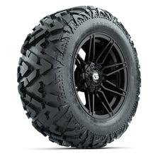GTW Stealth Gloss Black 14 in Wheels with 25x10-14 Barrage Mud Tires – Full Set