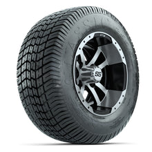 GTW® Storm Trooper Black/Machined 12 in Wheels with 255/50-12 Excel Classic Street Tires – Full Set