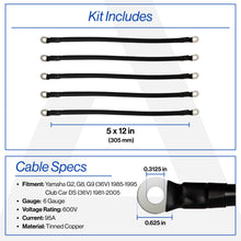Club Car DS & Yamaha G2/G8/G9 36V 6-Gauge Battery Cable Set