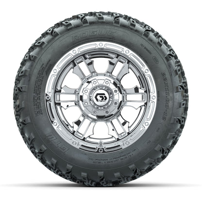 GTW® Shogun Chrome 12 in Wheels with 22x11.00-12 Rogue All-Terrain Tires - Full Set