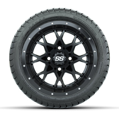 Set of (4) 12 in GTW Vortex Wheels with 215/35-12 GTW Mamba Street Tires