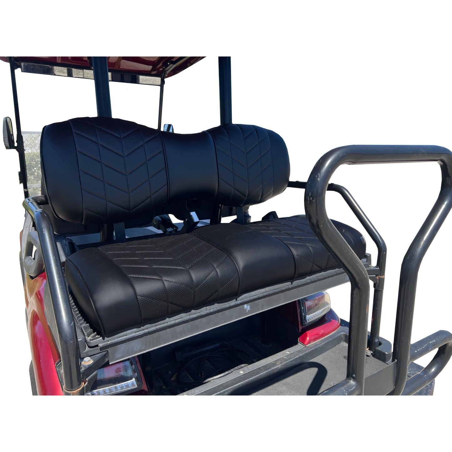 MadJax Aviator Black Rear Seat Cushions for ICON i40 Golf Carts