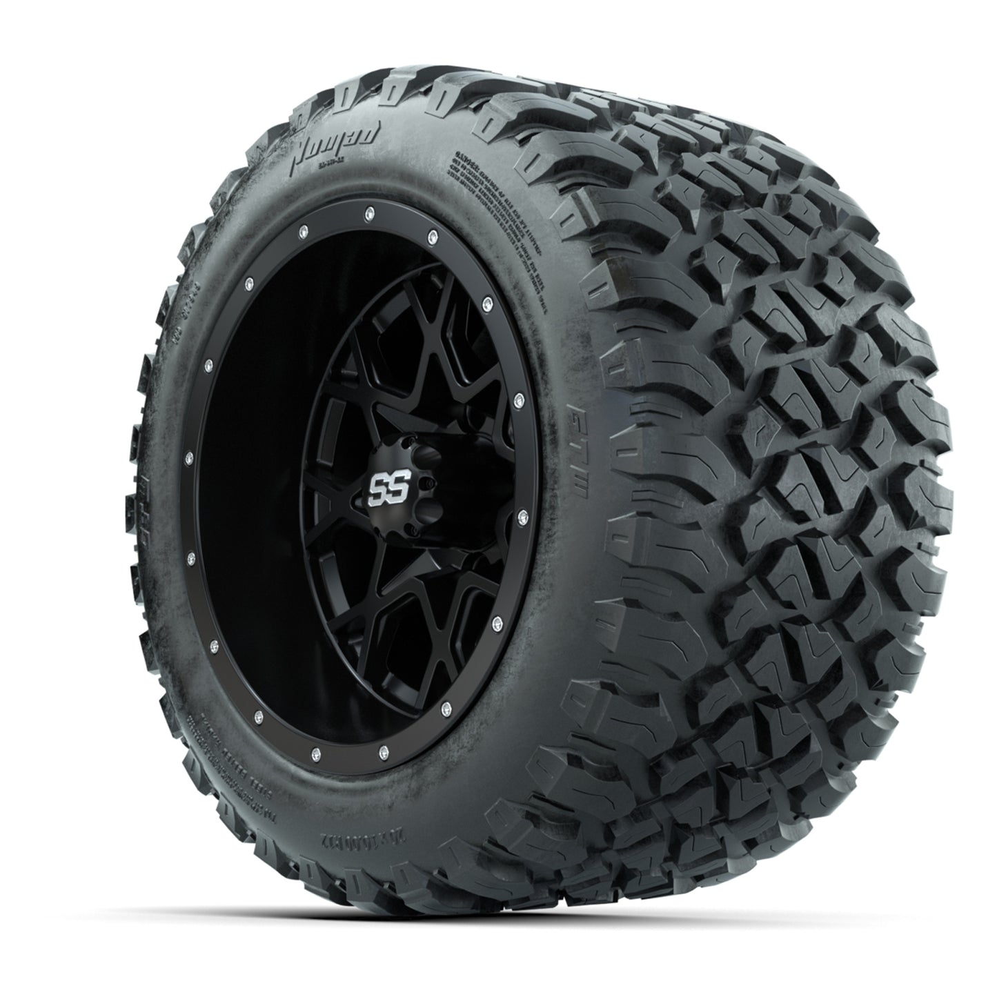 Set of (4) 12 in GTW Vortex Wheels with 20x10-R12 GTW Nomad All-Terrain Tires