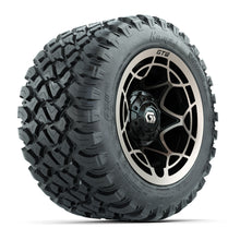 GTW® Nexus Black with Bronze Face 12 in Wheels with 22X11-R12 Nomad Steel Belt Radial All-Terrain Tires – Full Set