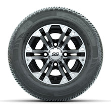 GTW Specter Black/Machined 10 in Wheels with 205/50-R10 Fusion S/R Radial Steel Belt Street Tires – Full Set