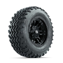 GTW® Shogun Gloss Black 12 in Wheels with 23X10.00-12 Rogue All-Terrain Tires – Full Set