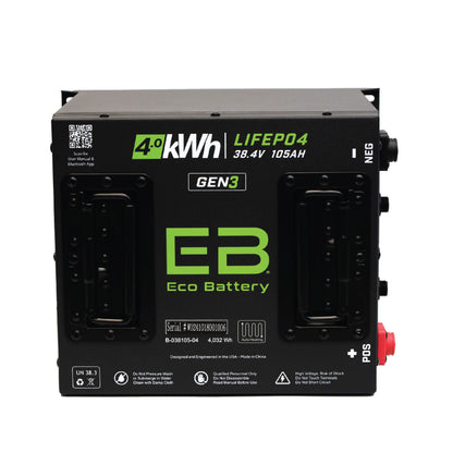38V 105Ah Cube LiFePO4 Battery / Heated