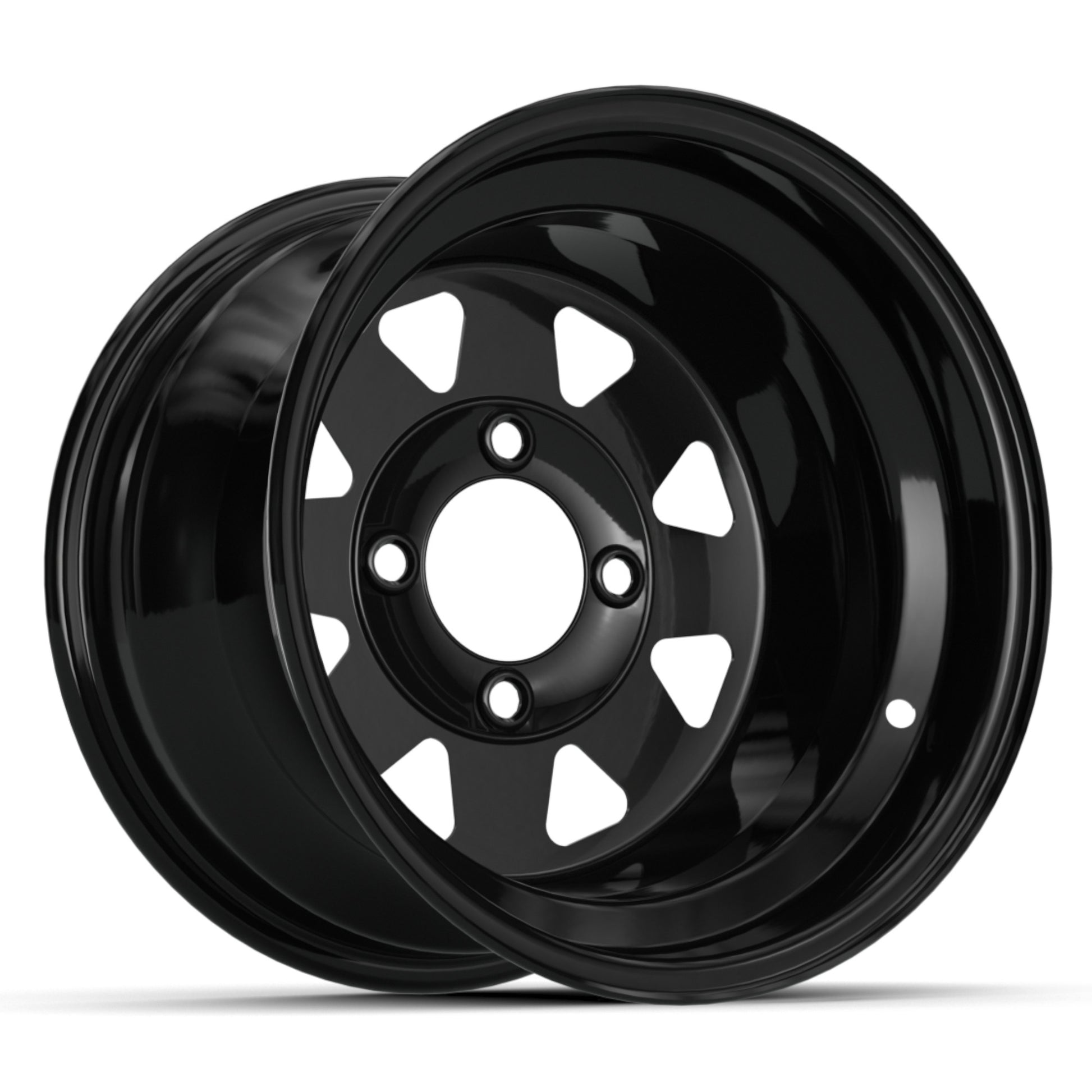 12'' Spoke Glossy Black Steel Wheel (2:5 Offset)
