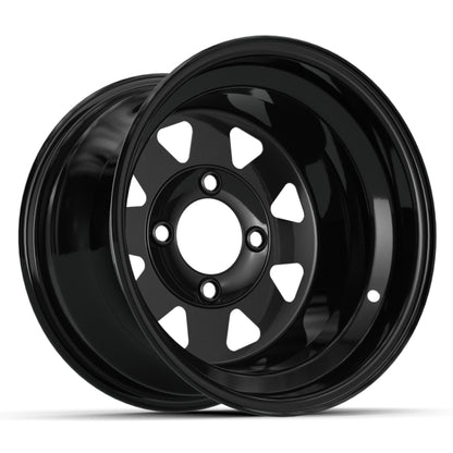 12'' Spoke Glossy Black Steel Wheel (2:5 Offset)