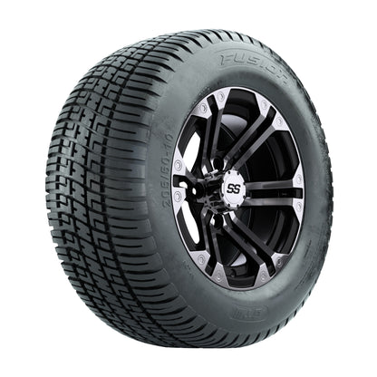 10” GTW Specter Black and Machined Wheels with Fusion Street Tires – Set of 4