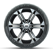14” GTW Specter Machined/Black Wheels with Fusion GTR Street Tires – Set of 4