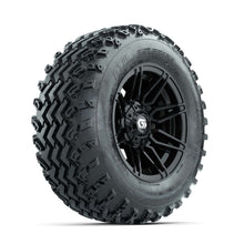 GTW® Stealth Gloss Black 12 in Wheels with 23X10.00-12 Rogue All-Terrain Tires – Full Set