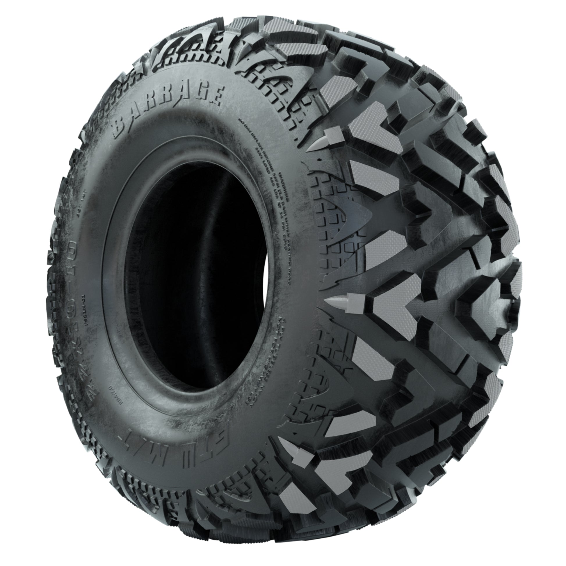 GTW® Spyder Matte Black/Bronze 12 in Wheels with 25X10-12 Barrage Mud Tires – Full Set