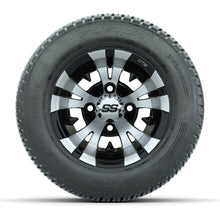 GTW Vampire Black and Machined 10 in Wheels with 18in Fusion Street Tires – Set of 4