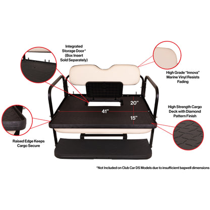 1996-07 Yamaha G19-G22 - GTW Mach3 Tan Rear Flip Seat