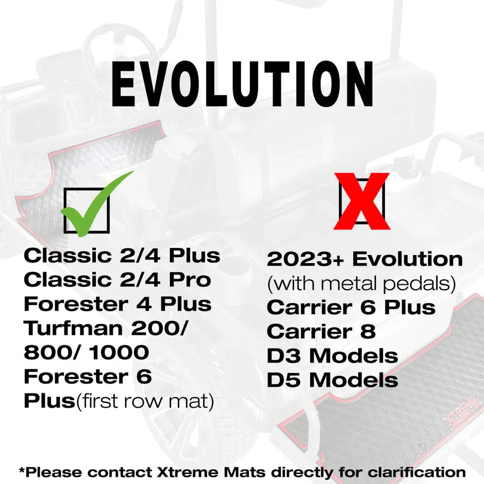 Xtreme Floor Mats for Evolution Classic, Plus - Black/Gray