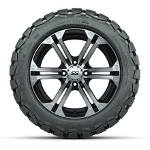 GTW Specter Black and Machined Wheels with 22in Timberwolf Mud Tires - 14 Inch