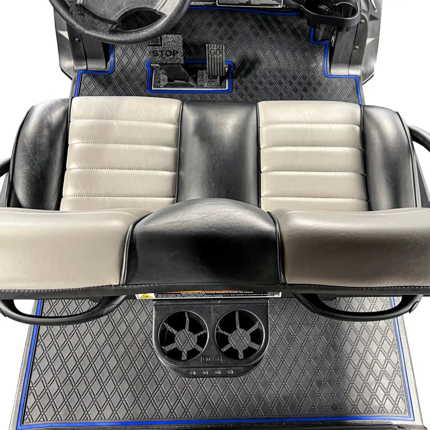 Xtreme Floor Mats for Club Car Onward - Black/Blue Set