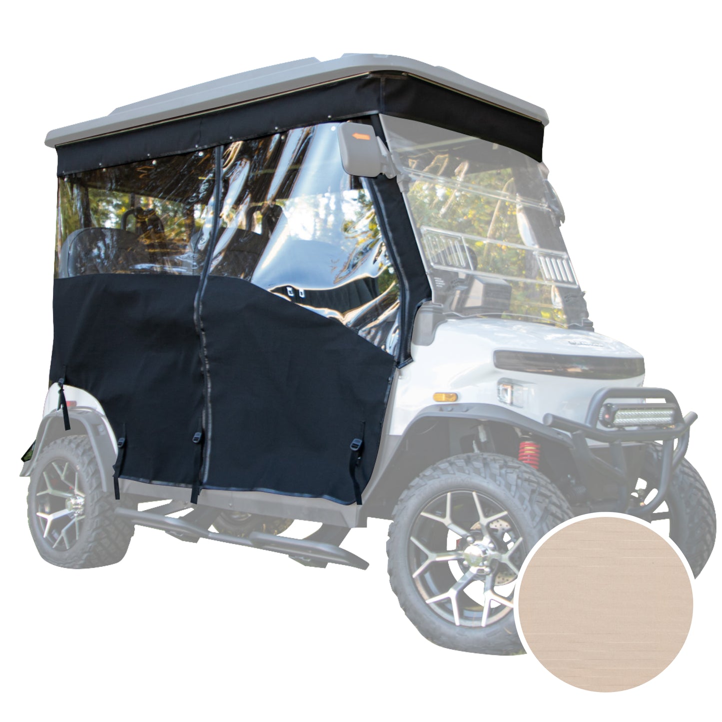 RedDot Denago Rover XL 4 Passenger Linen 3-Sided Track Style Enclosure & Valance