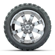GTW® Tempest Chrome 14 in Wheels with 23X10-R14 Nomad Steel Belt Radial All-Terrain Tires - Full Set