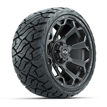 GTW® Raven Matte Gray/Ball Milled 14 in Wheels with 205/35-R14 Maverick Low-Profile All-Terrain Tires - Full Set