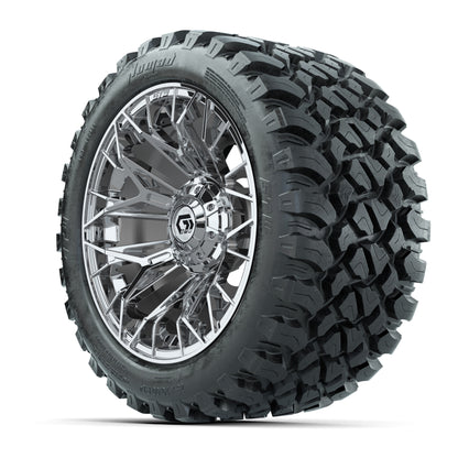 Set of (4) 14 in GTW® Stellar Chrome Wheels with 23x10-R14 Nomad All-Terrain Tires