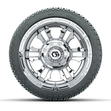 GTW® Shogun Chrome 12 in Wheels with 205/30-12 Fusion Street Tires – Full Set
