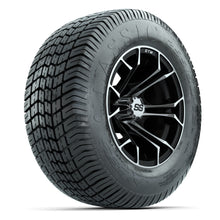 GTW® Spyder Black/Machined 12 in Wheels with 255/50-12 Excel Classic Street Tires – Full Set