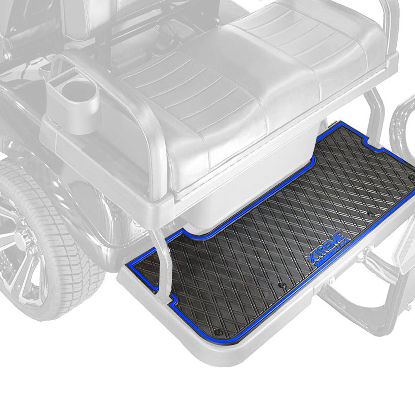Xtreme Front & Rear Floor Mats for Evolution D5 Ranger & Maverick – Black/Blue