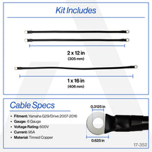 Yamaha G29/Drive 6-Gauge Battery Cable Set (Years 2007-2016)