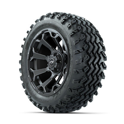 GTW Raven Ball Milled/Matte Grey 14 in Wheels with 23x10.00-14 Rogue All Terrain Tires - Full Set