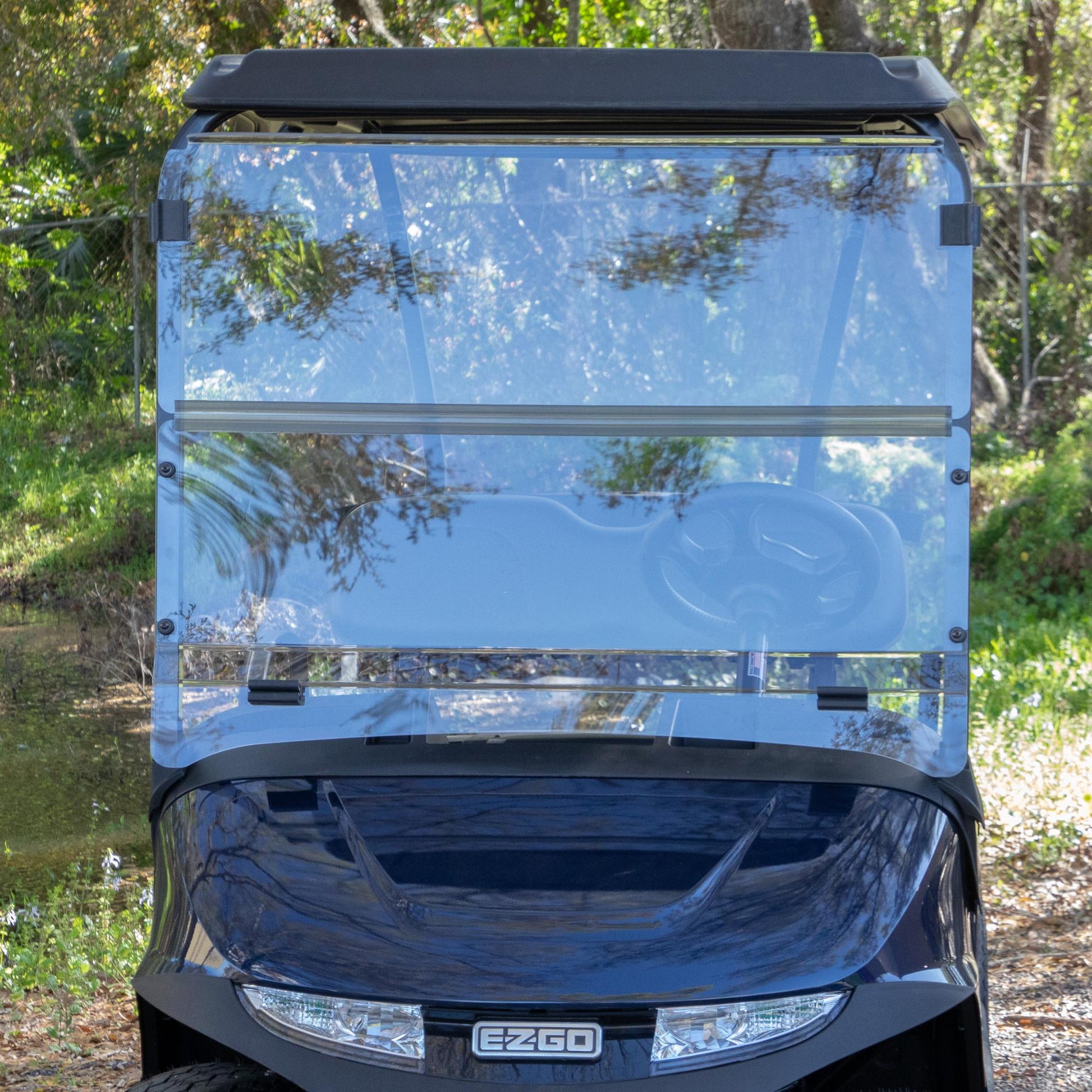 RedDot EZGO RXV with Blow Molded Top Clear DOT Folding Windshield (Years 2024-Up)