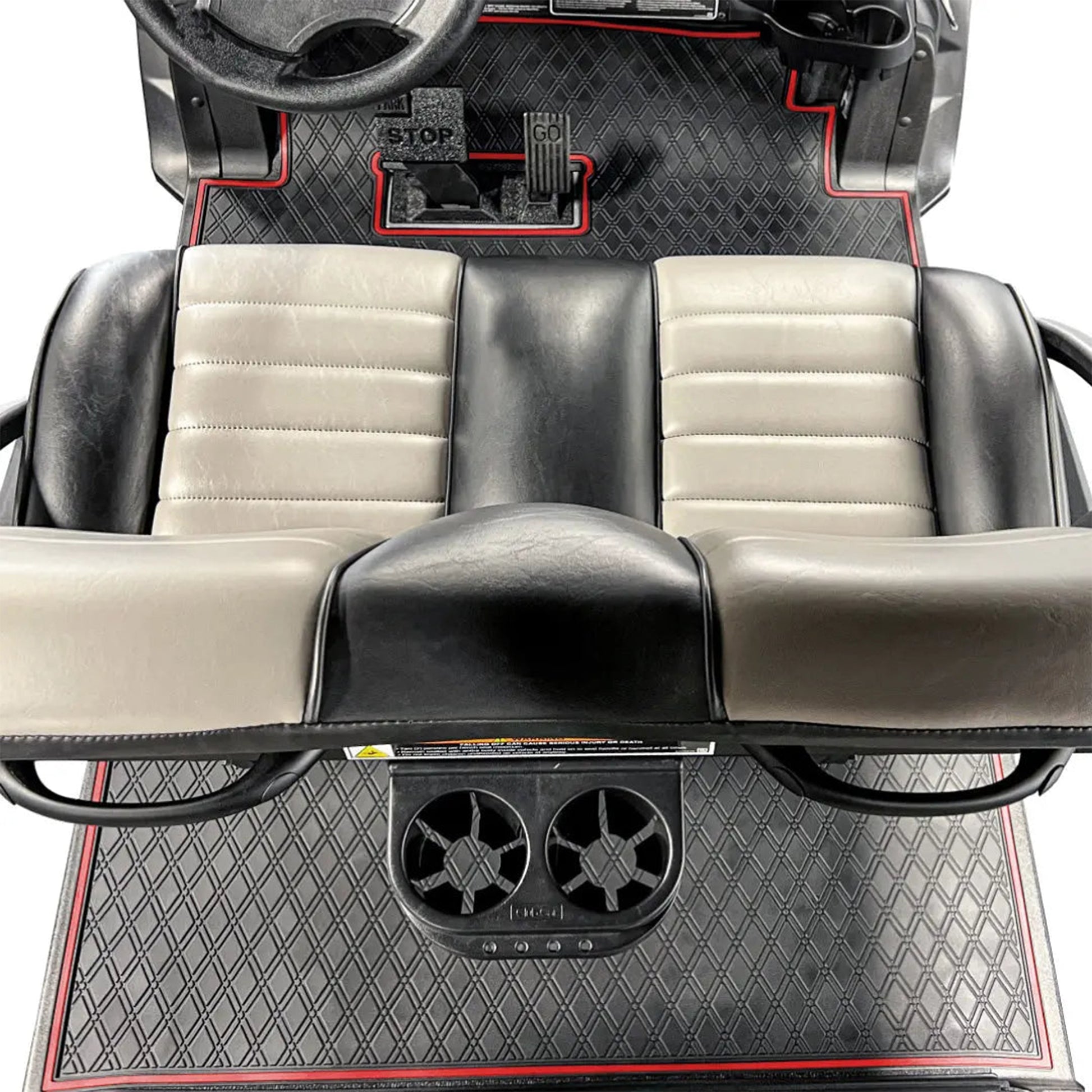 Xtreme Floor Mats for Club Car Onward - Black/Red Set