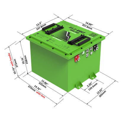 Bolt Energy MadJax E4, 51V 105AH Square Standard Battery Kit