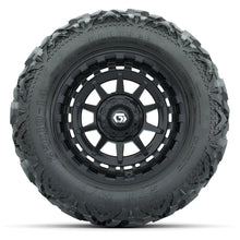 GTW Barricade Black 14 in Wheels with 25x10-14 Barrage Mud Tires – Full Set