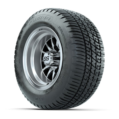 10” GTW Medusa Black and Machined Wheels with Fusion Street Tires – Set of 4