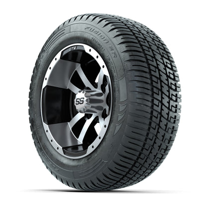 Set of (4) 12 in GTW Storm Trooper Wheels with 215/50-R12 Fusion S/R Street Tires