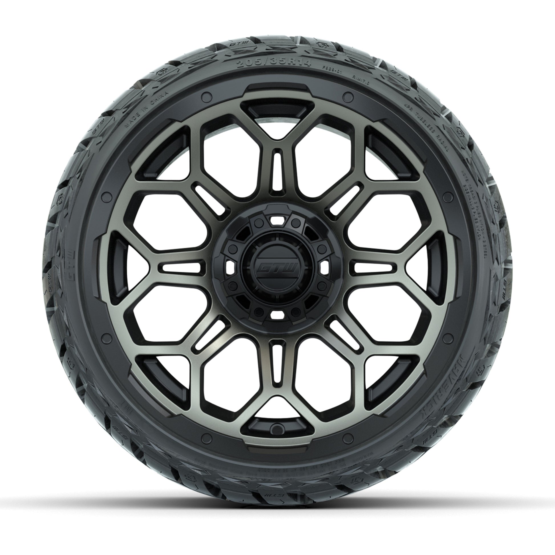 GTW Bravo Bronze 14 in Wheels with 205/35-R14 Maverick Low-Profile All-Terrain Tires – Full Set