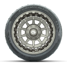GTW® Barricade Bronze 14 in Wheels with 225/40-R14 Fusion GTR Steel Belt Radial Street Tires – Full Set