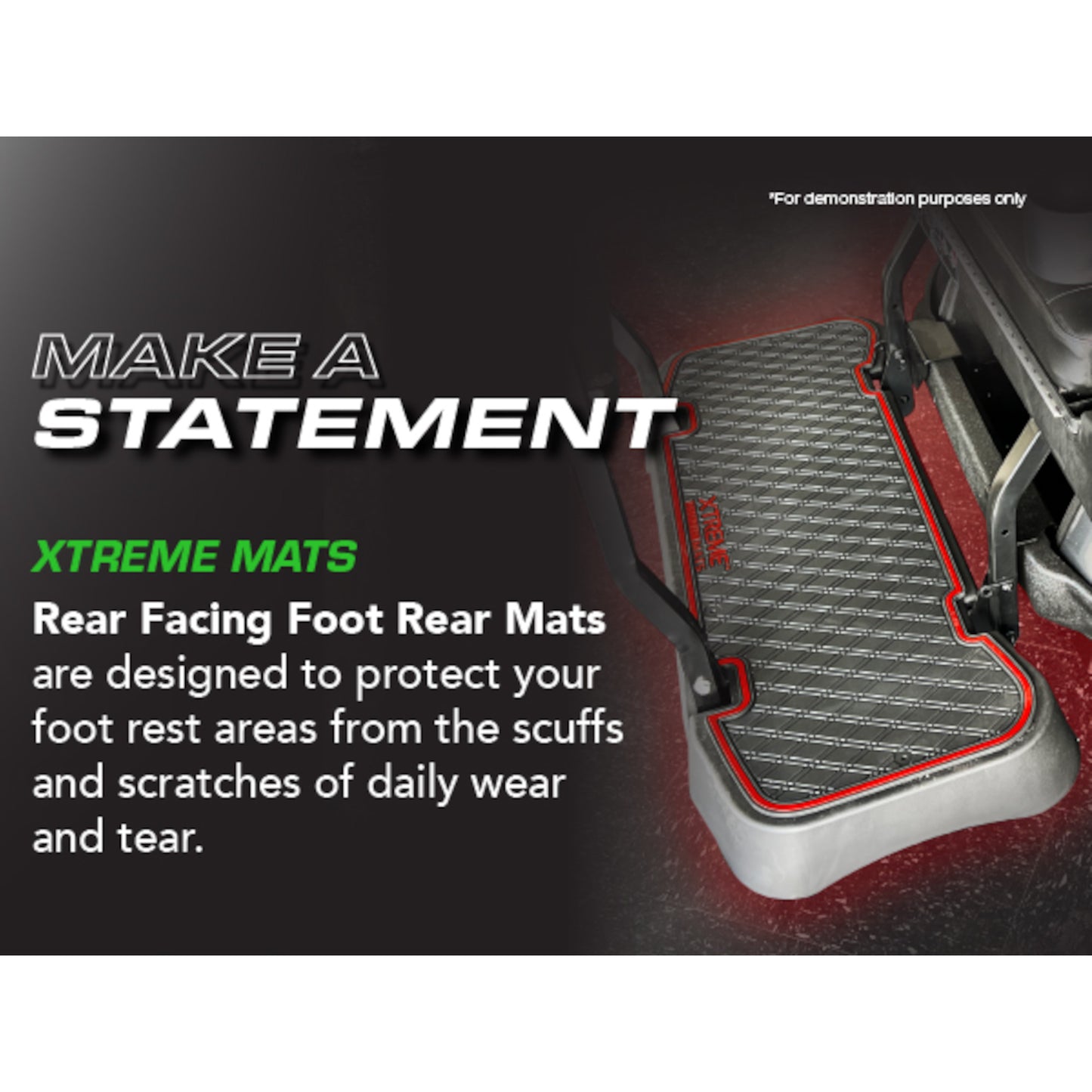 Xtreme Rear Floor Mat for ICON I40, i60 Rear Seats - All Black