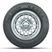 GTW Medusa Silver/Machined 10 in Wheels with 205/50-10 Kenda Pro Tour Street Tires – Full Set