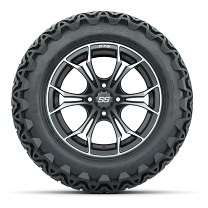 GTW Spyder Matte Grey 14 in Wheels with 23x10-14 GTW Predator All-Terrain Tires – Full Set