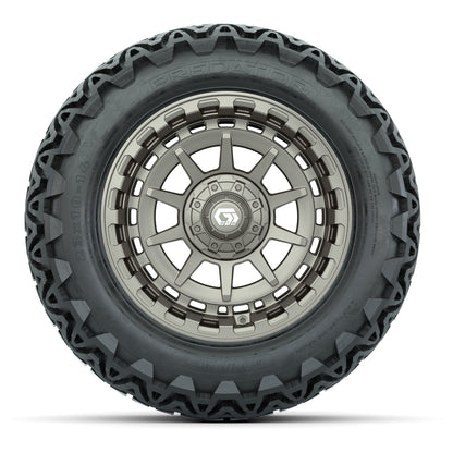 GTW® Barricade Satin Bronze 14 in Wheels with 23x10-14 Predator All-Terrain Tires – Full Set