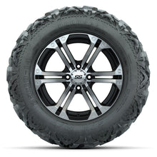 GTW Specter Black/Machined 14 in Wheels with 25x10-14 Barrage Mud Tires – Full Set