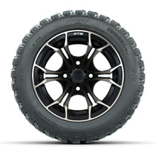 GTW® Spyder Matte Black/Bronze 12 in Wheels with 20X10-12 Nomad Steel Belt Radial All-Terrain Tires – Full Set