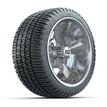 GTW® Godfather Chrome 12 in Wheels with 205/30-12 Fusion Street Tires – Full Set